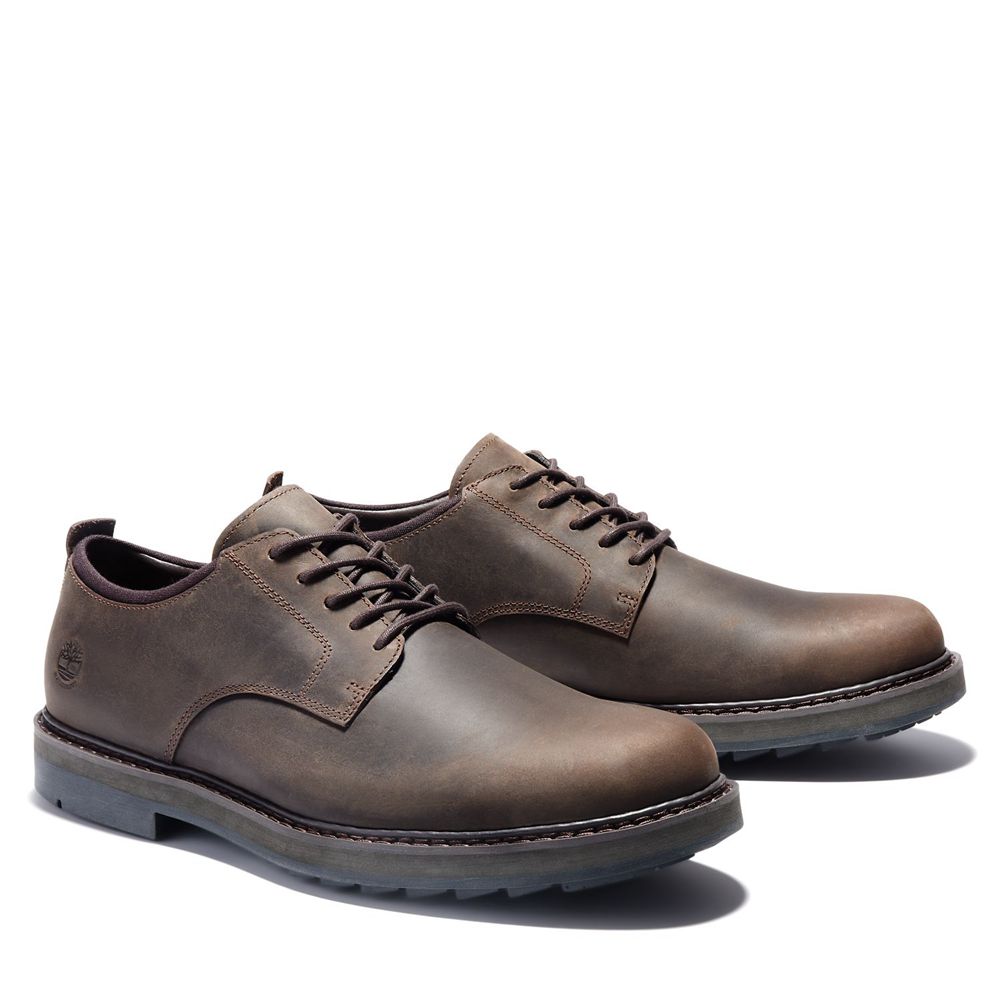 Zapatos Oxford Timberland Argentina Hombre - Squall Canyon Waterproof - Marrones Oscuro - TBFQOL-562